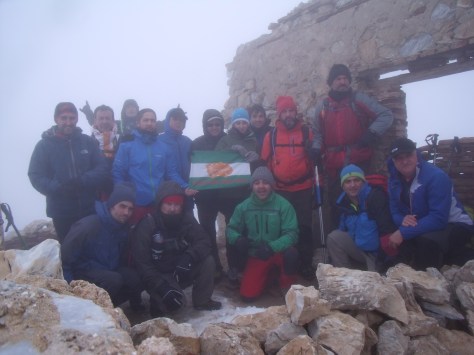 El grupo en la cima del Lucero.