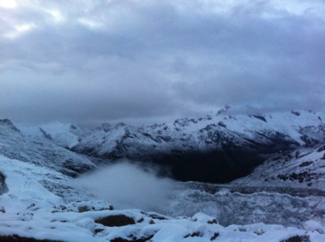 Vistas hacia el campo base.