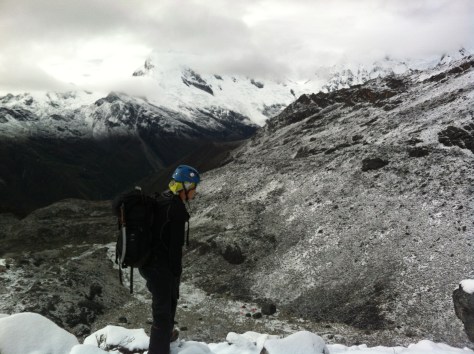 Alberto, al fondo campo base