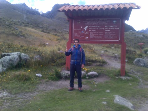 Punto de partida hacia la laguna Churup.