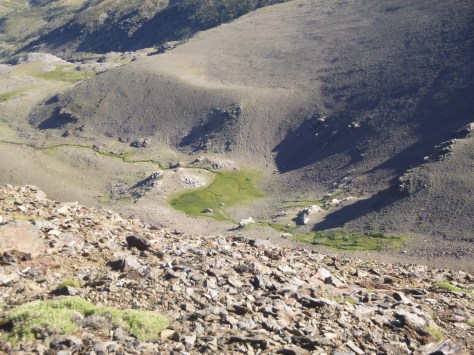 Vista de los Lavaderos, zona donde montamos el Campo Base.