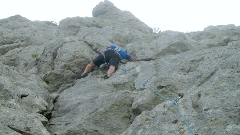 Rafael en una de las vías.