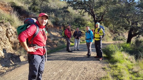 Durante la primera parte del ascenso por la pista.