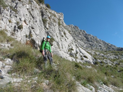 Zona intermedia entre las paredes verticales.
