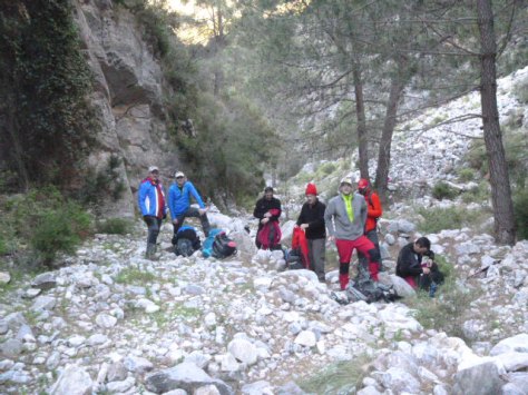 Parada para aligerar ropa.