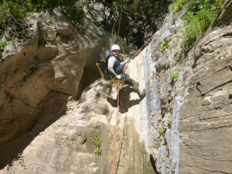 Antonio Romero en otra de las cascadas.