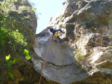 En otro momento del descenso.