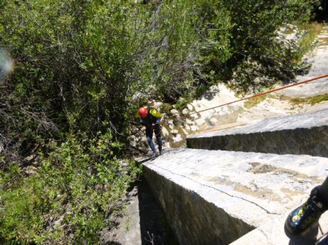 Comenzando el tramo inferior, en la foto Antonio Martin.