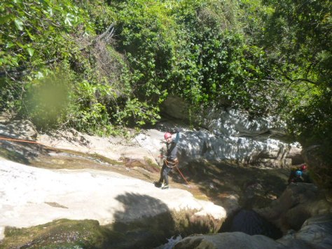 Aquí vemos a Lourdes durante el descenso.