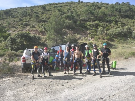 El grupo al comienzo del Barranco.